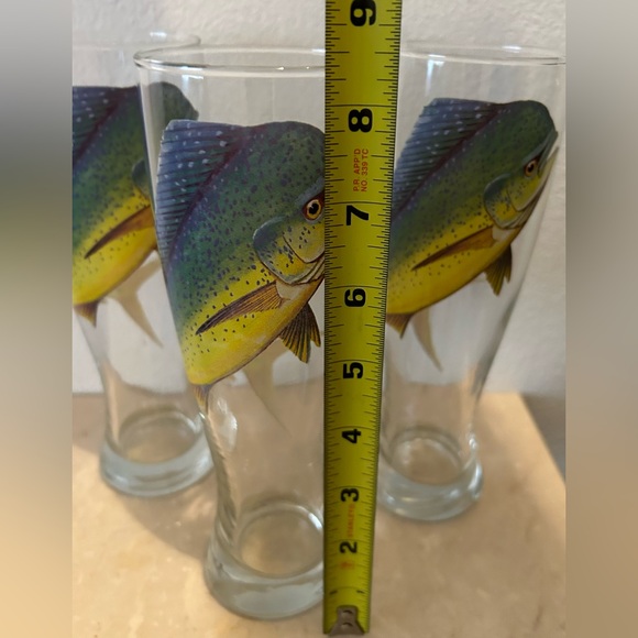 3 Conch Beer glasses. 8.25” - Picture 8 of 9